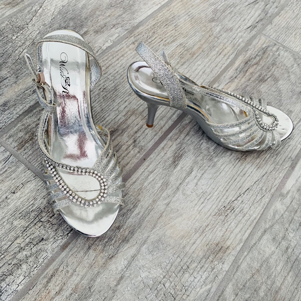 Silver shoes, only worn one to prom